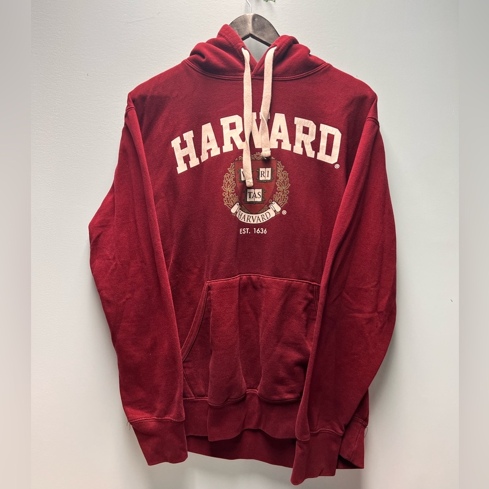 Harvard University Hoodie Maroon Size M-L